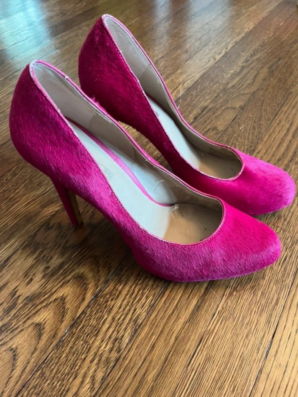 INC International Concepts Pony Hair Hot Pink Pumps Heels 10